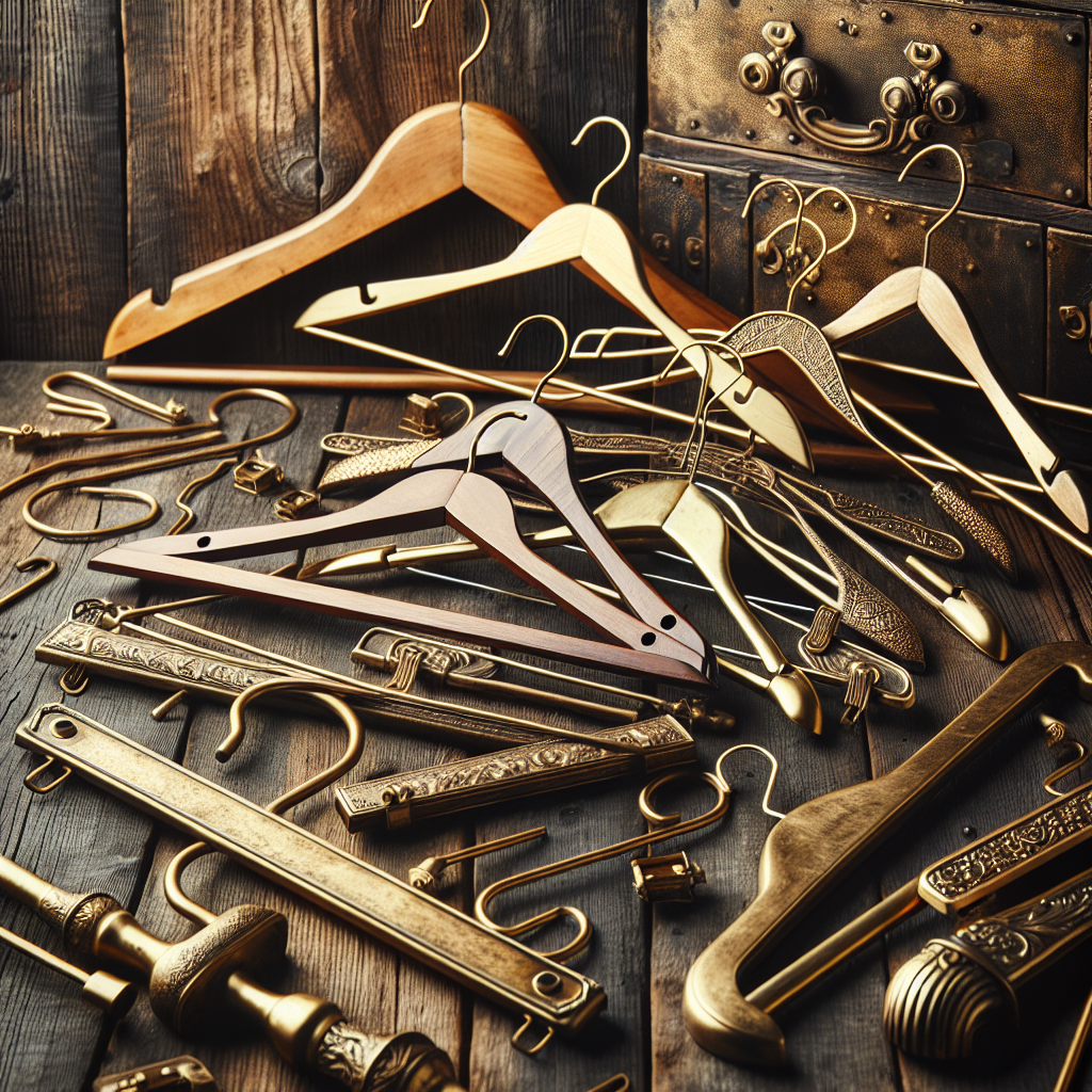 Golden Glamour: Elevate Your Closet with Vintage Brass Hangers